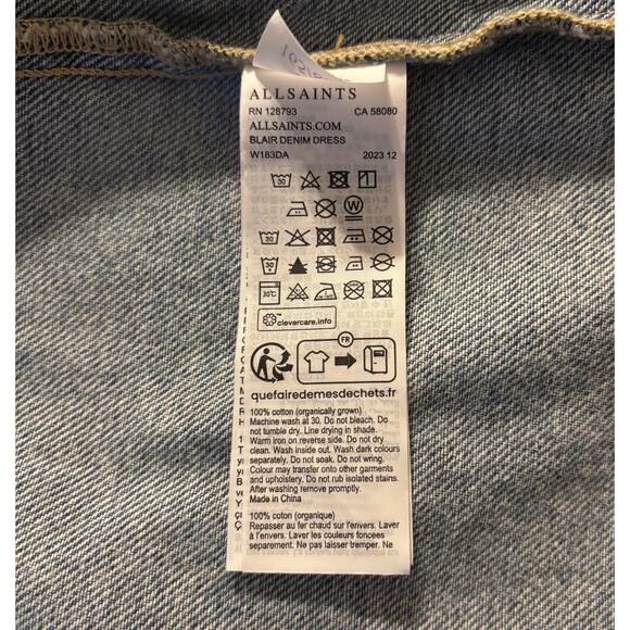 All Saints Light Blue Denim Maxi Dress - Picture 6 of 16